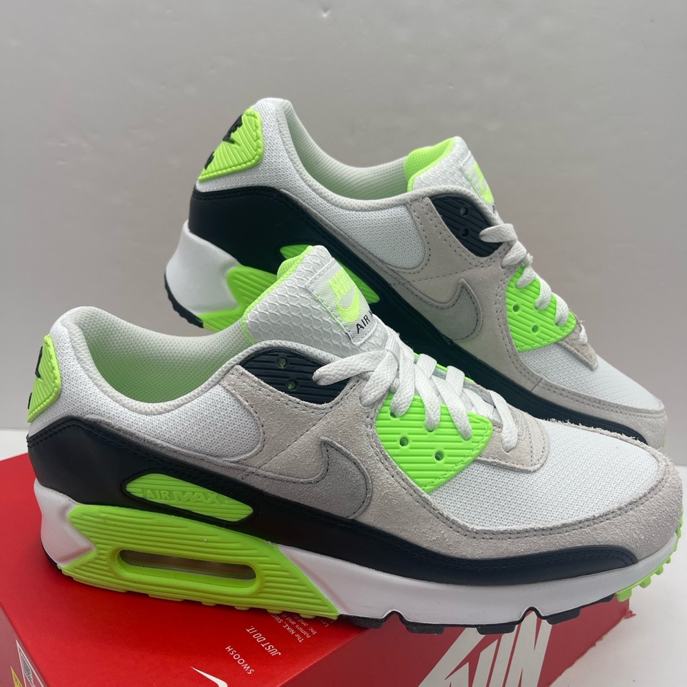 Nike Men’s AIR MAX 90
WHITE/CAVE STONE-LIGHT BONE Athletic Sneakers - Picture 7 of 16
